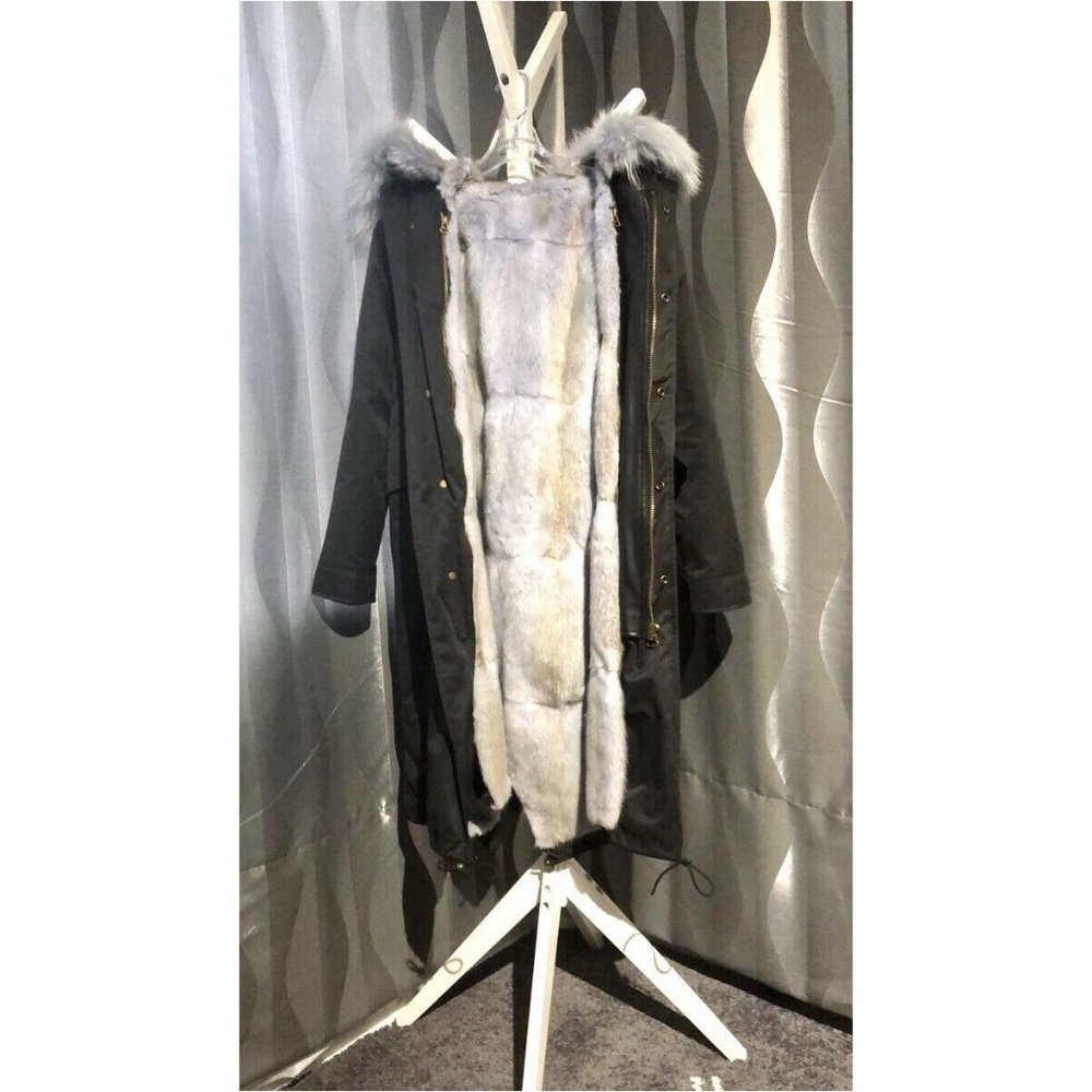 Real Fox Fur Mink Parka Waterproof Coat